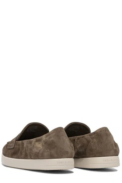 Tory Burch Brown Loafers With Logo Plaque On The Front And Slip-on Design In Brown