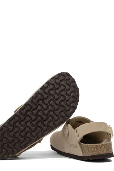 Birkenstock Tokyo Suede Slipper Slingback Strap In Neutral