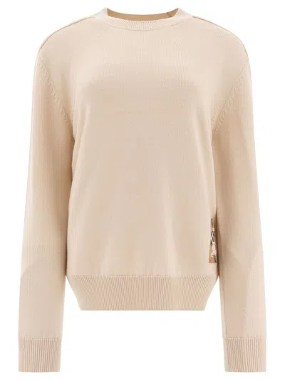 Burberry Wool Crew Neck Sweater Knitwear Beige