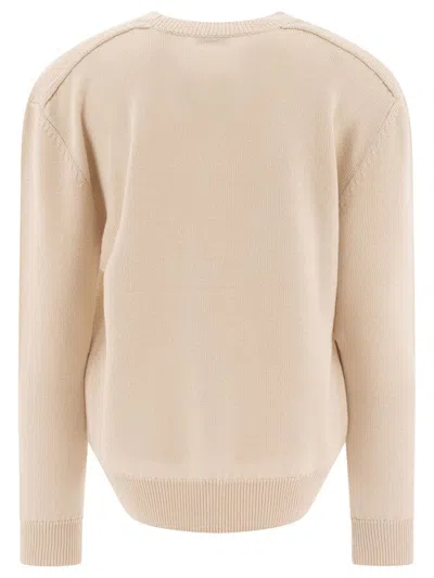 Burberry Wool Crew Neck Sweater Knitwear Beige