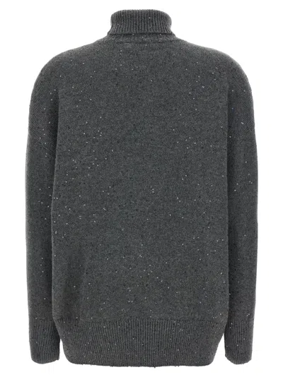 Brunello Cucinelli Sequin Sweater Sweaters And Cardigans Gray