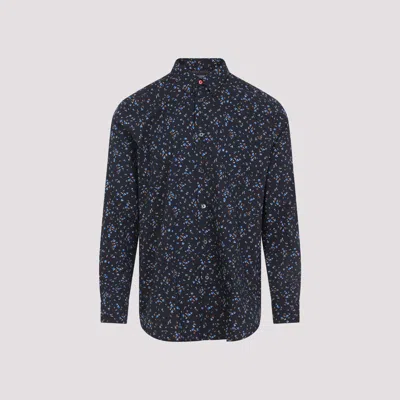 Paul Smith Men's Regular Fit Shirt With All-over Print In Blue