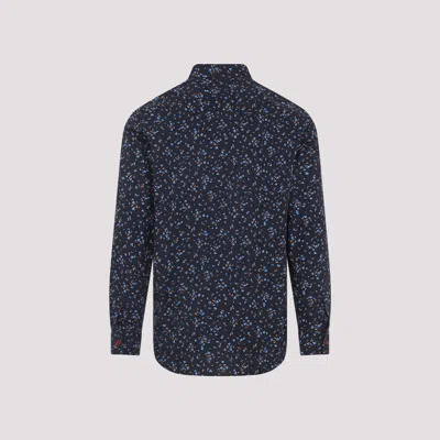 Paul Smith Men's Regular Fit Shirt With All-over Print In Blue
