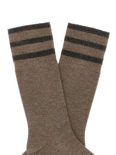 Brunello Cucinelli Sparkling Socks Beige