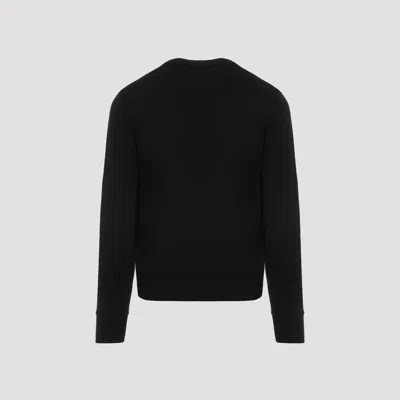 Moncler Crew Neck Cotton Sweatshirt In Black