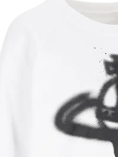 Vivienne Westwood Spray Orb-print Cotton Sweatshirt In White