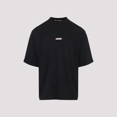 Marni Brand Label T-shirt In Black