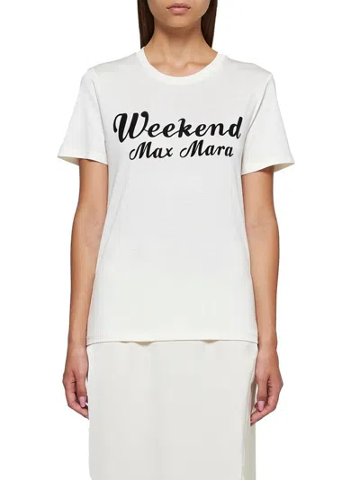 Weekend Max Mara Short-sleeved T-shirt In White