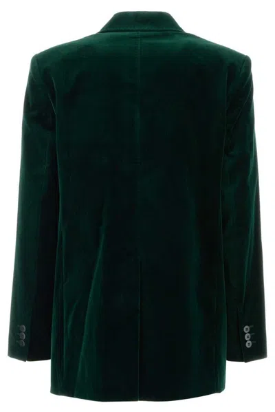 Mm Studio Tiziano Red Stretch Velvet Blazer