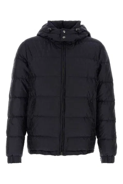 Valentino Toile Iconographe Padded Down Jacket In Black