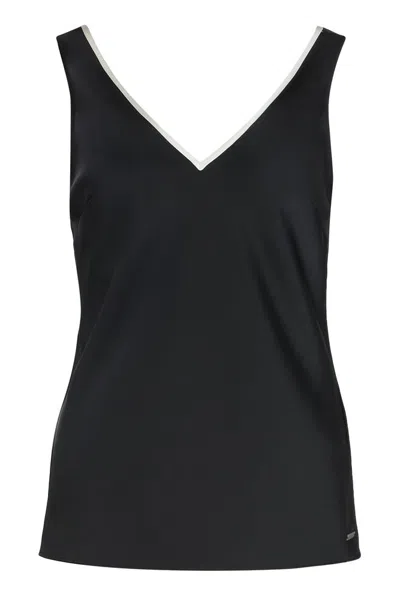 Calvin Klein Satin V-neck Sleeveless Top