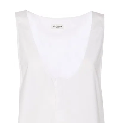 Saint Laurent Top In White
