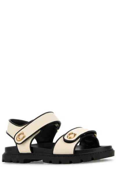 Coach Two-tone Canvas Brynn Sandals