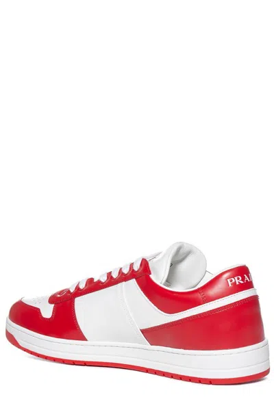 Prada Man Two-tone Leather Downtown Sneakers