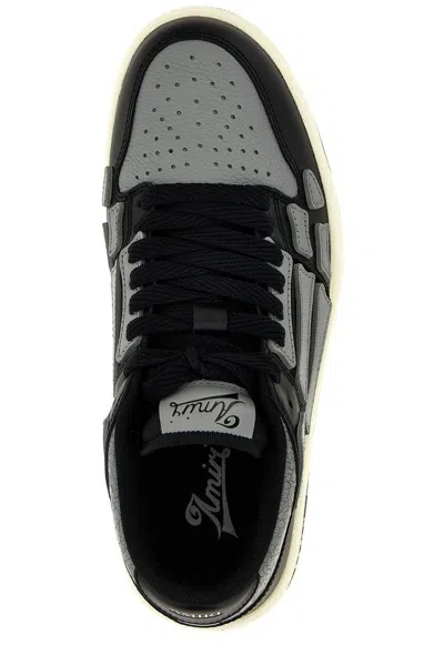 Amiri 'skel Top Low' Black Sneakers With Skeleton Patch