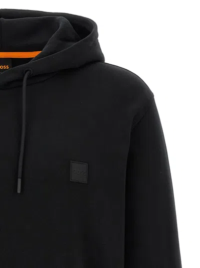 Hugo Boss Cotton-terry Hoodie With Logo Patch