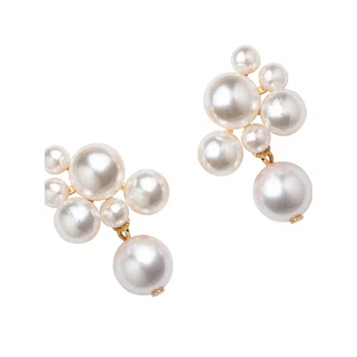 Jennifer Behr White  Gold Earrings