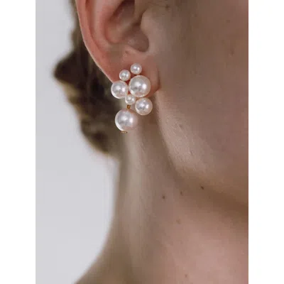 Jennifer Behr White  Gold Earrings