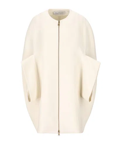 Max Mara Cashmere Coat With Long Sleeves And Structured Silhouette