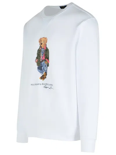 Polo Ralph Lauren White Cotton Blend Sweatshirt In White