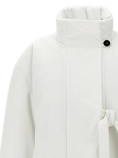 Jil Sander White Cotton Down Jacket