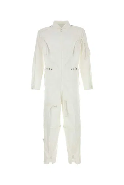 Prada Tuta In Cotone Bianco Uomo In White
