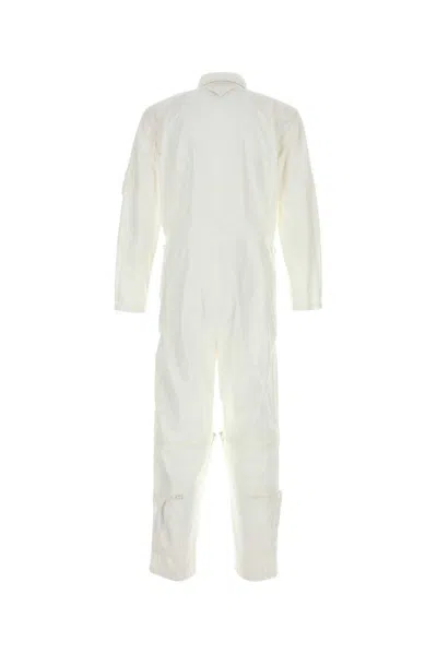 Prada Tuta In Cotone Bianco Uomo In White