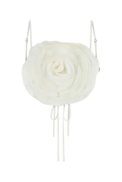 Blumarine White Gabardine Top In White