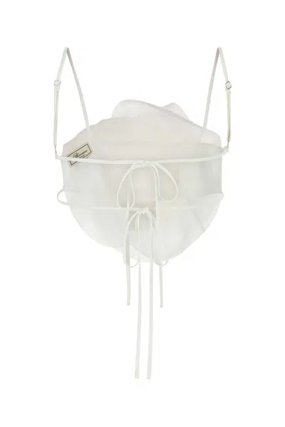 Blumarine White Gabardine Top In White