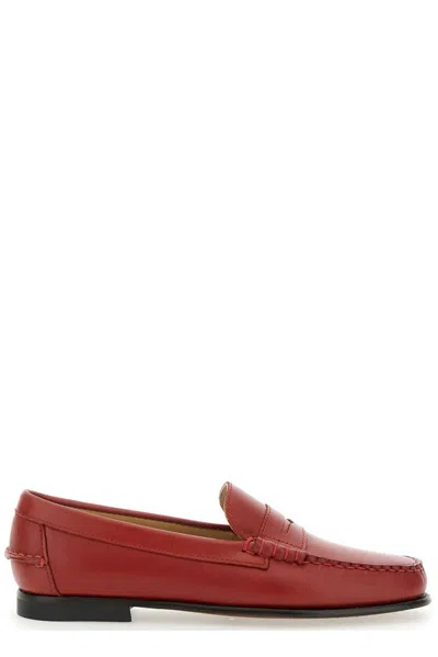 Sebago White Leather Danielle Pop Loafers