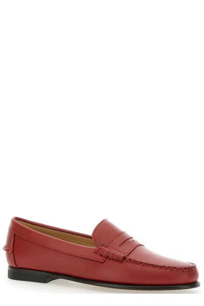 Sebago White Leather Danielle Pop Loafers