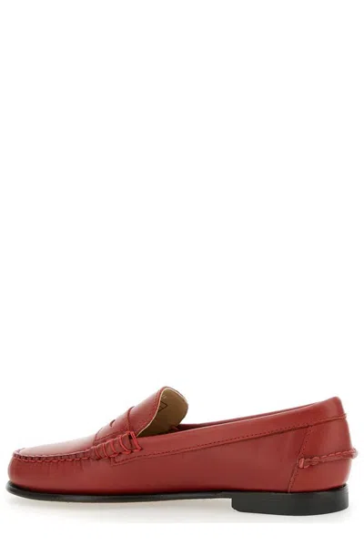 Sebago White Leather Danielle Pop Loafers