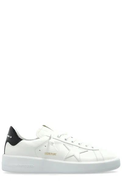 Golden Goose Mens Silver Com Pure Star Bio Logo-print Faux-leather Low-top Trainers