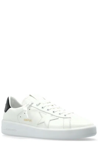 Golden Goose Mens Silver Com Pure Star Bio Logo-print Faux-leather Low-top Trainers