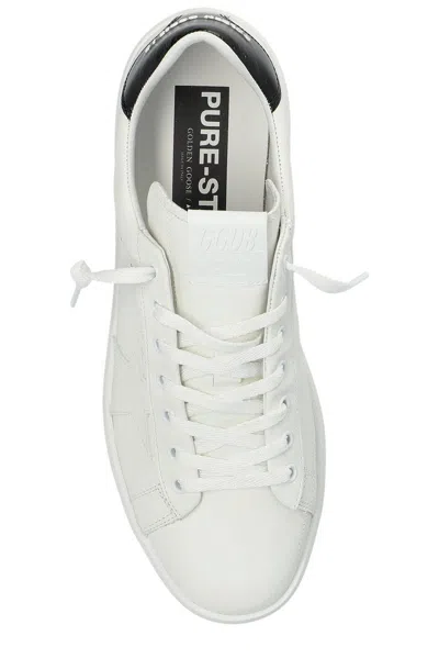 Golden Goose Mens Silver Com Pure Star Bio Logo-print Faux-leather Low-top Trainers