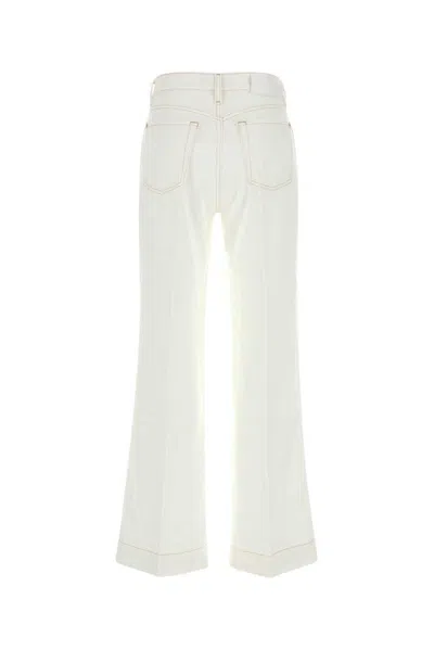 7 For All Mankind White Lyocell Modern Dojo Pant In White