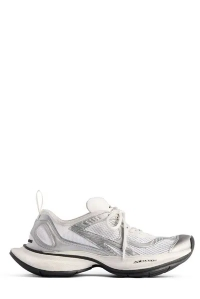 Balenciaga White And Silver Sneaker Circuit