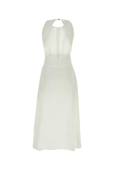 Le Kasha White Linen Jesmah Dress In White
