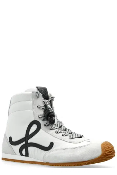 Loewe White Nylon And Suede Ballet Runner 2.0 Sneakers