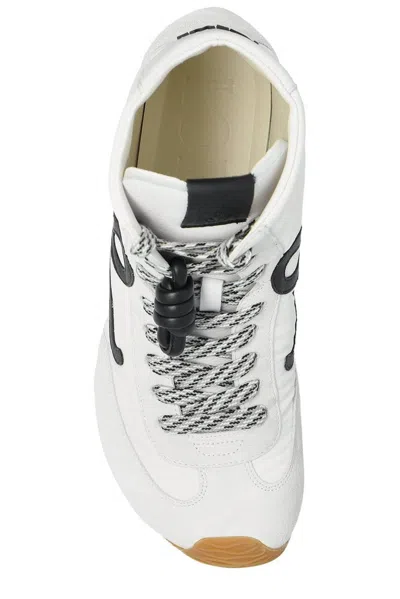 Loewe White Nylon And Suede Ballet Runner 2.0 Sneakers