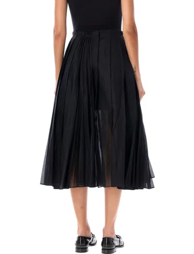 Jil Sander A-line Pleated Skirt In Black