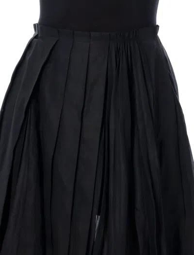 Jil Sander A-line Pleated Skirt In Black