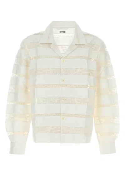 Bode White Poplin Shirt