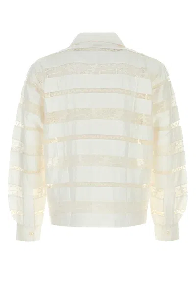Bode White Poplin Shirt