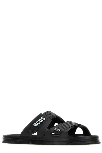 Gcds Black Rubber  Slippers In Black