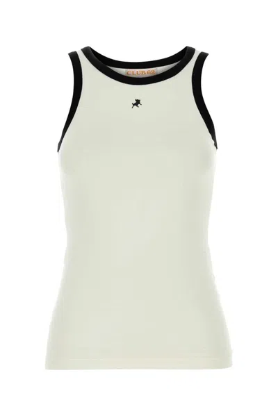 Lois White Stretch Cotton Ida Tank Top In White