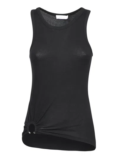 Rabanne White Stretch Cotton Tank Top