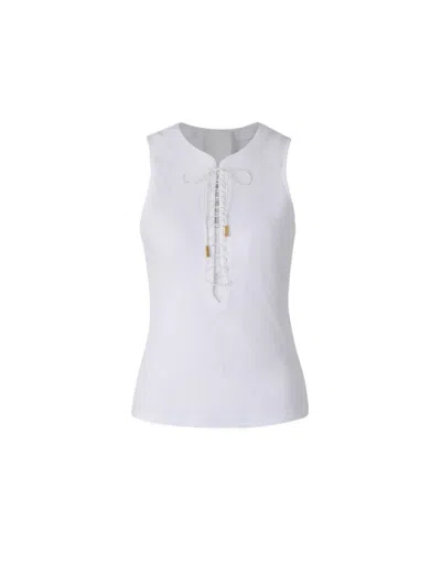 Givenchy White Stretch Cotton Tank Top