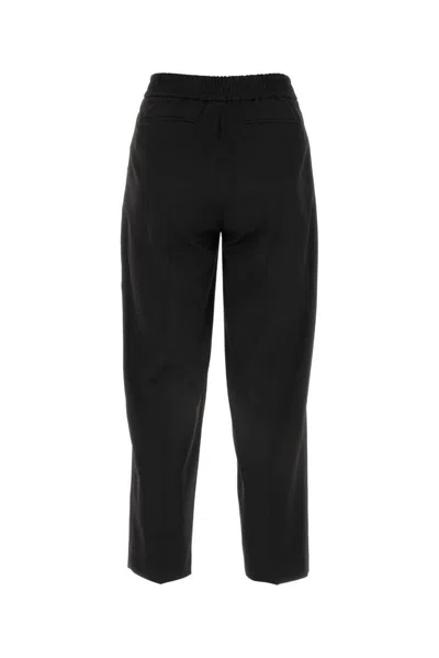 Pt Torino Black Stretch Polyester Pant