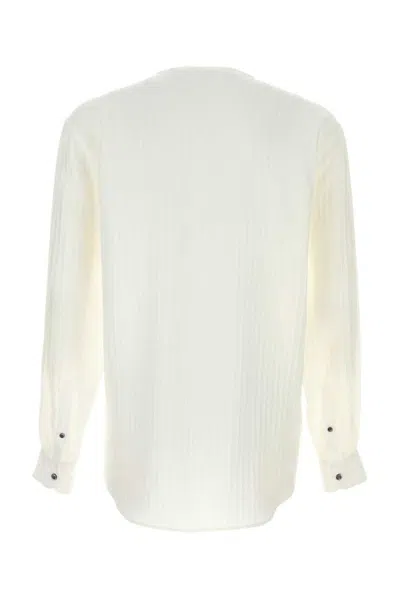 Giorgio Armani Men's Viscose Blend Shirt In White